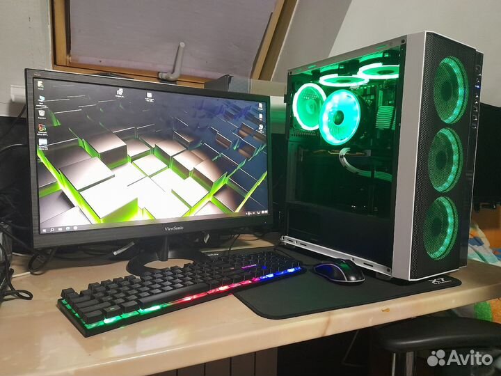 Пк для игр и работы, 8 ядер, 16Гб, RTX2060