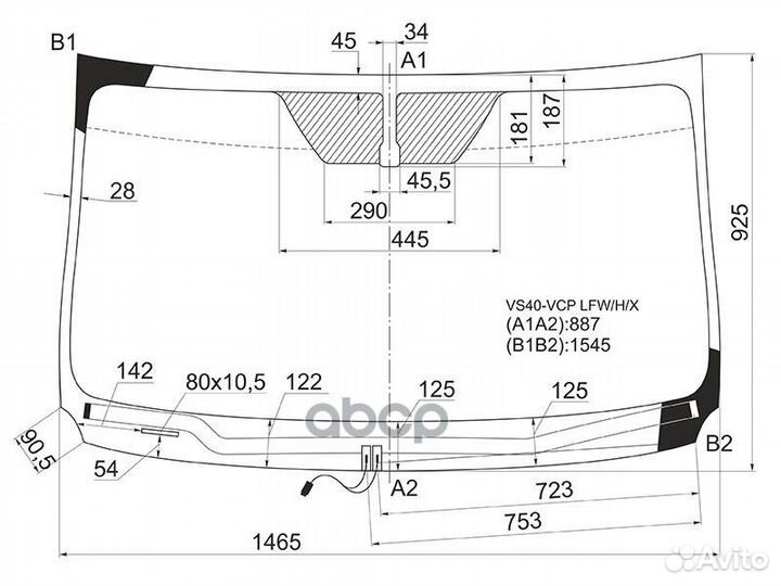Стекло лобовое с обогревом щеток toyota RAV4 C