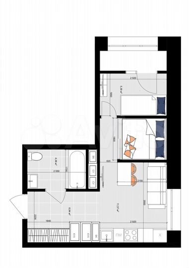 1-к. квартира, 34,1 м², 4/19 эт.