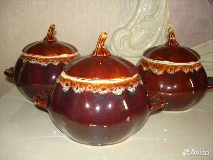 Горшочки для запекания, 0,7 л, 3 шт