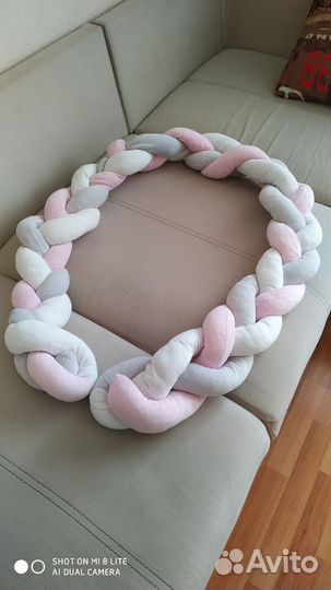Бортик косичка в кроватку