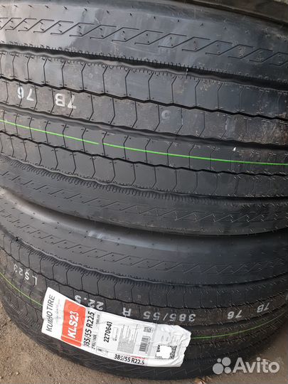 Шины 385 55 R22.5 kumho KLS23 Руль Корея