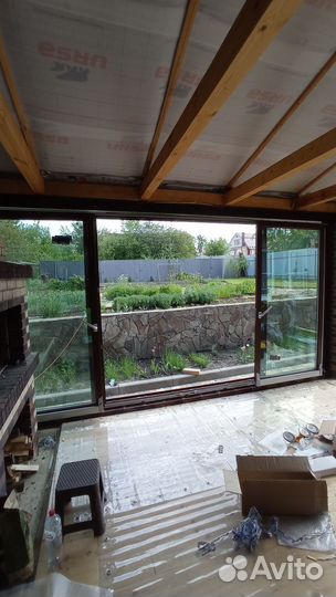 Портал раздвижной, пластиковые окна