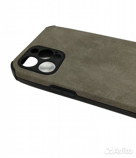 Чехол iPhone 12 pro замшевый с защитой камеры