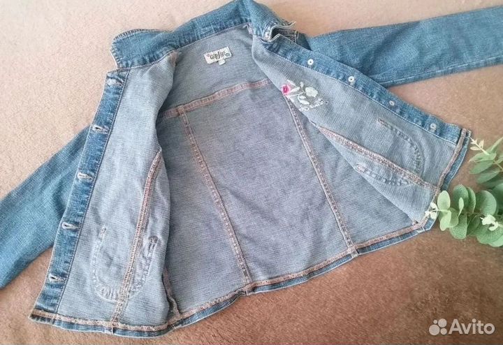 Джинсовая куртка для девочки 110 116