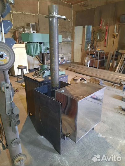 Печь для бани с баком