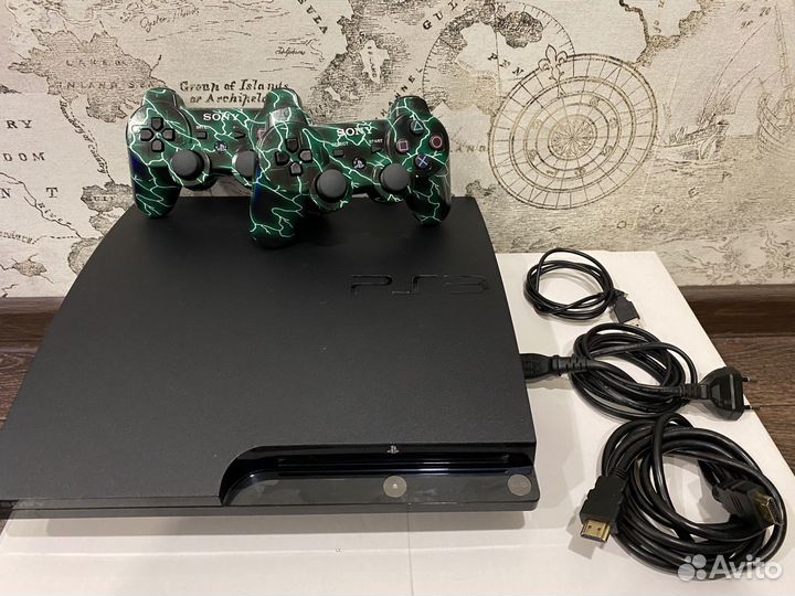 Sony PlayStation 3 Slim 3200GB 2 геймпада 400+ игр