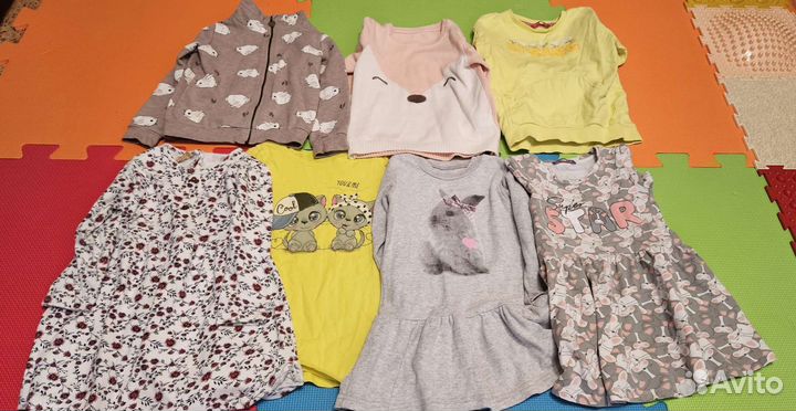 Большой пакет вещей на девочку 98-110