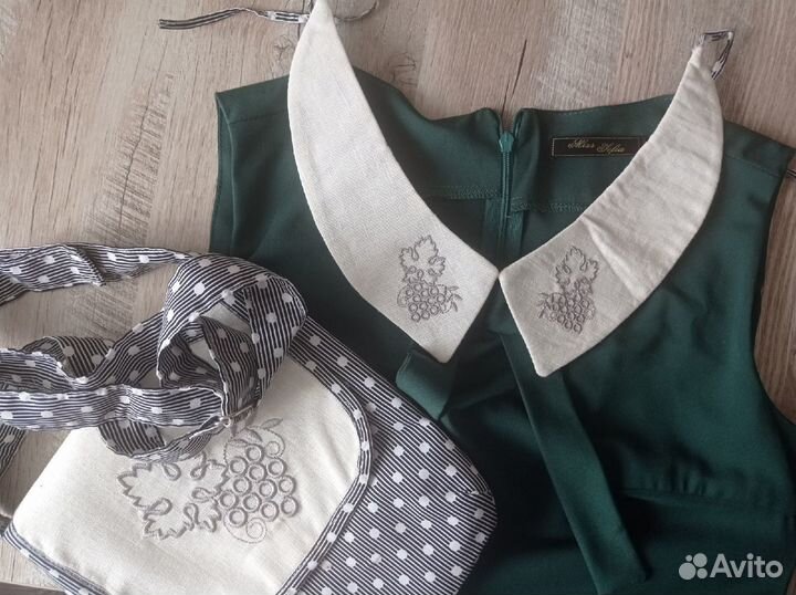 Сумочка и съемный воротничок ручной работы