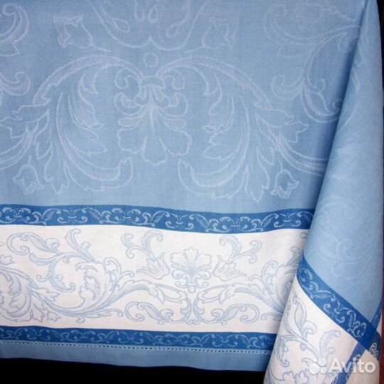 Скатерть льняная жаккардовая Виктория