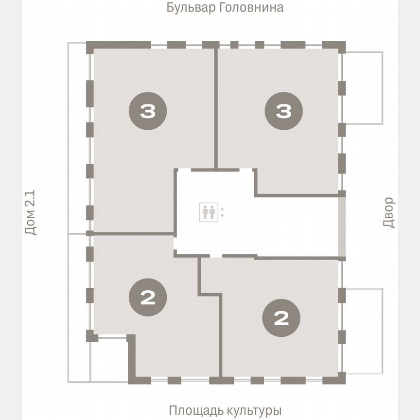 2-к. квартира, 102,4 м², 2/15 эт.