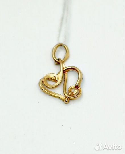 Подвеска с синтетическим камнем Золото