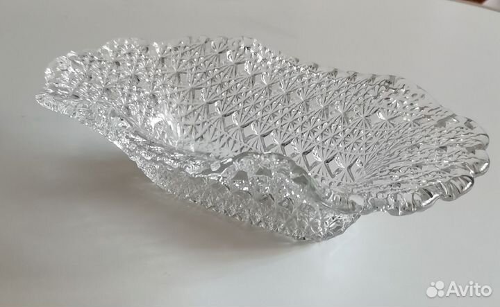 Вазочка (конфетница) декоративная хрусталь СССР