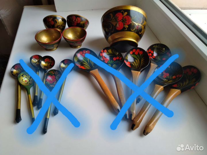 Деревянная посуда Хохлома СССР