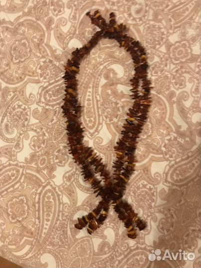 Колье Бусы Из природного янтаря