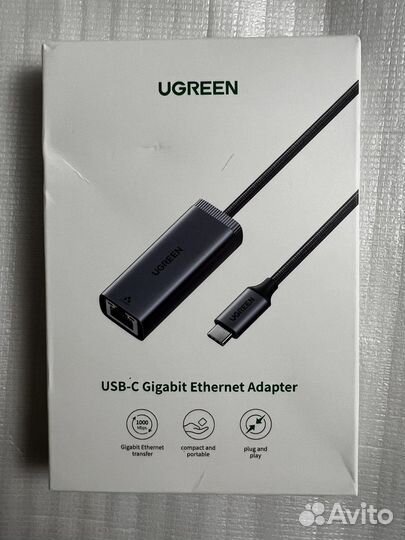 Сетевая карта Ugreen USB-C gigabit