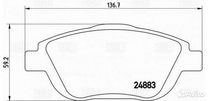 Trialli PF 4320 Колодки торм. для а/м Peugeot 2008