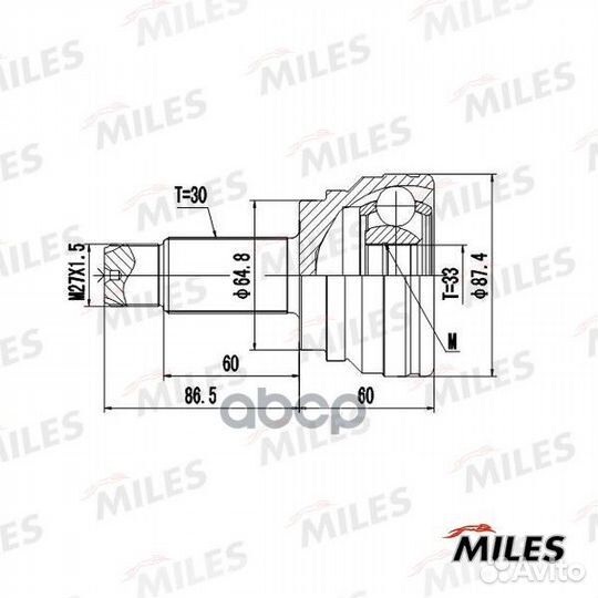 Шрус BMW X5 E70 нар. GA20729 Miles