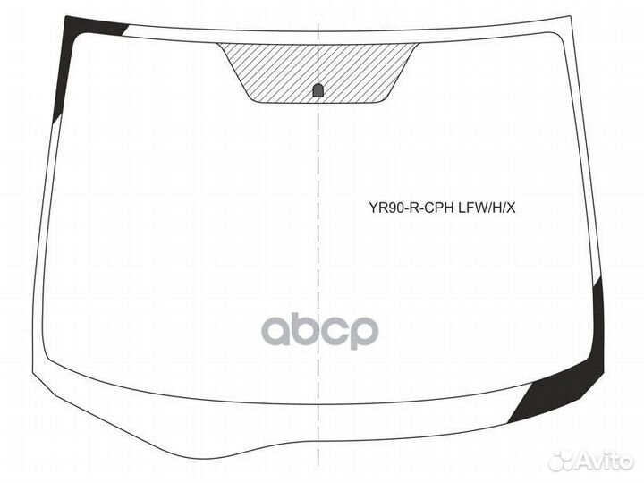 Стекло лобовое с обогревом щеток (без коннектор