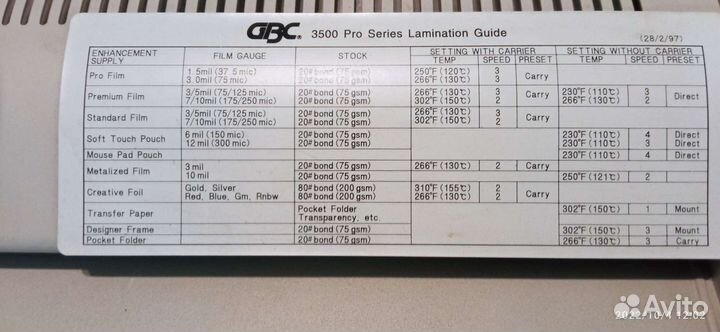 Ламинатор abs3500 pro Series
