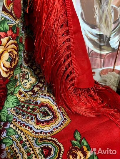 Платок русский народный женский павловский