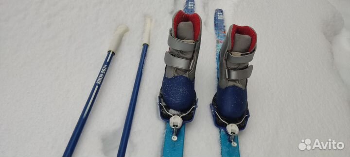 Лыжи 130,150,170см,палки, боты 33,35,37р