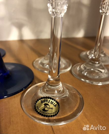 Бокалы фужеры рюмки (Богемия)