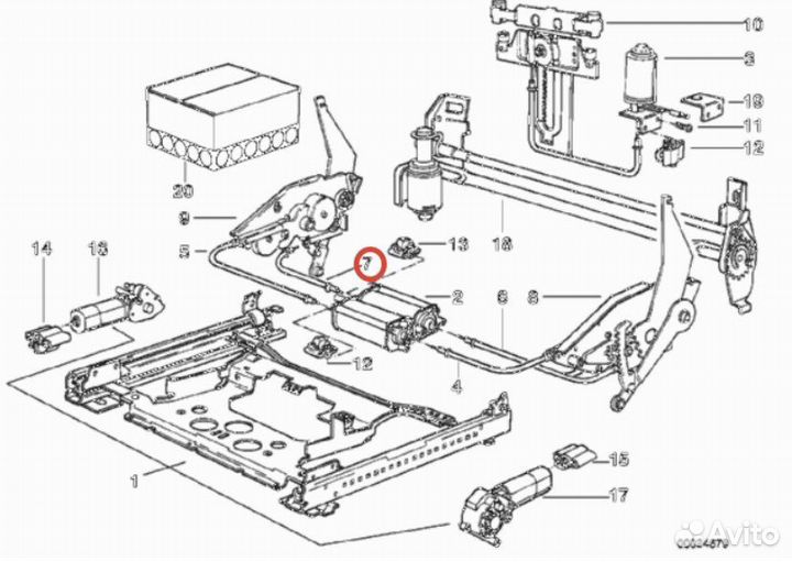 Трос электросиденья bmw e34 e32