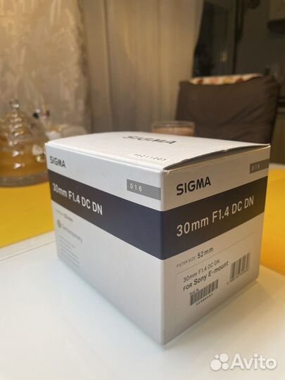Объектив sigma 30 mm 1.4 sony e