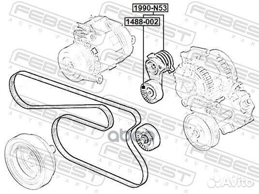 Натяжитель ремня Febest 958 1990-N53 Febest