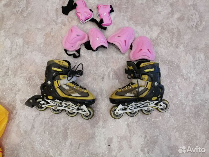 Роликовые коньки детские с защитой