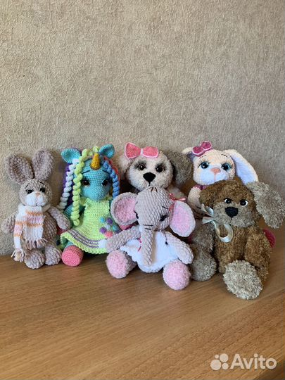 Вязаные игрушки ручной работы в наличии
