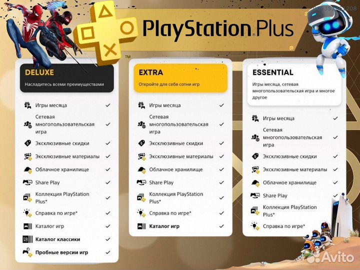 Подписка ps plus турция delux на ps5 ps4 (Арт.28135)