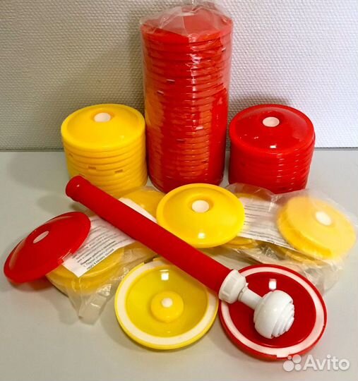 Набор вакуумных крышек 60 шт. с насосом