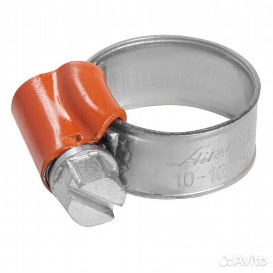 Хомут 10-16/9,7 мм, червячный, усиленный, w1 (оцин