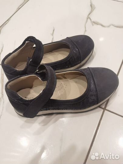 Туфли школьные синие