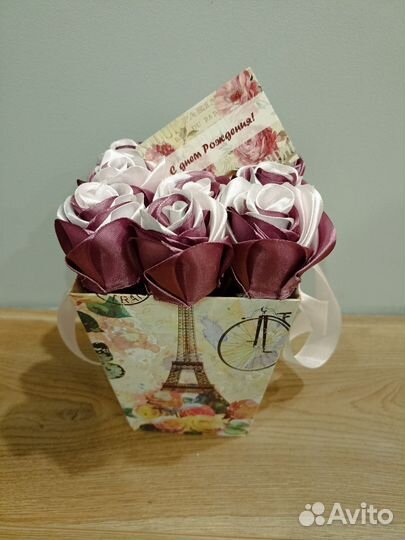 Букет из атласных лент