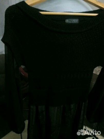 Платье комбинированное