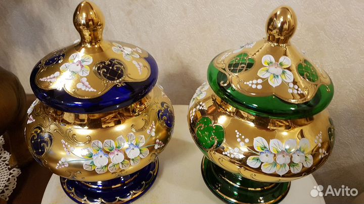 Конфетницы.Богемия Bohemia Смальта. Лепка