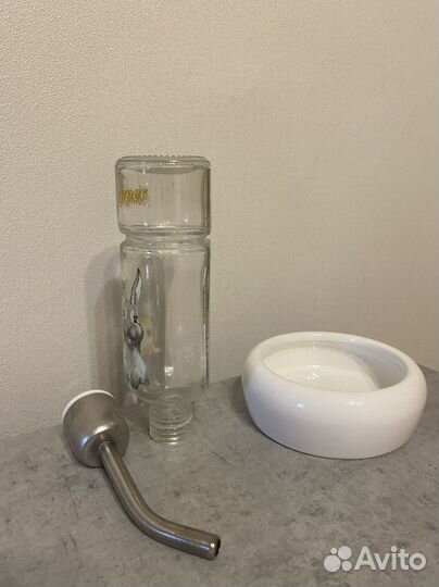 Керамическая миска и поилка для грызунов