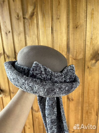 Шляпа шапка женская с шарфом