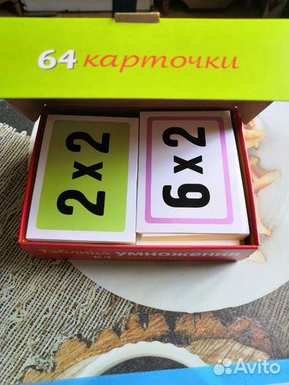 Таблица умножения в карточках