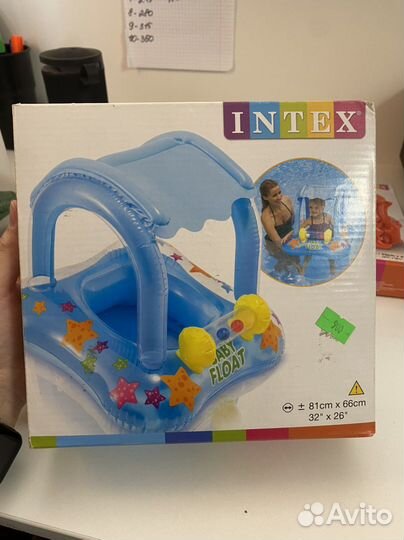 Intex бассейн, жилет, игрушки для купания