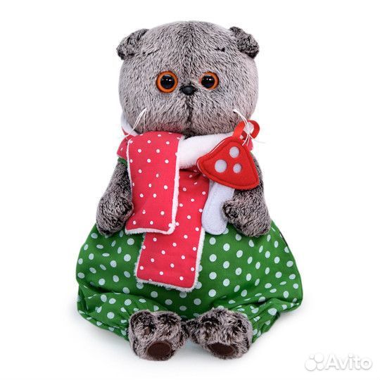 Зеленые штаны в горошек и теплый шарф OKs30-122