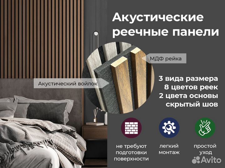 3D панели для стен реечные декоративные