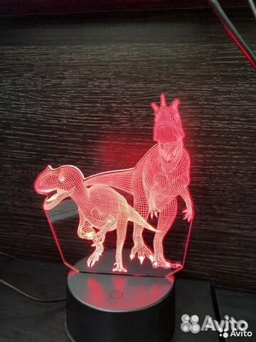 Светильник 3D (ночник) Динозавры