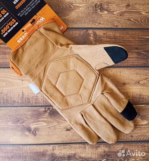 Timberland новые мужские кожаные перчатки оригинал