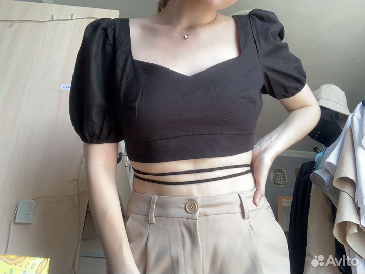 Топ женский черный