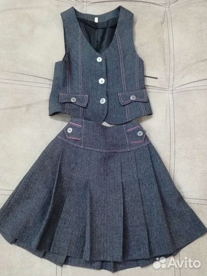Школьная форма для девочки 7-8 лет Костюм школьный
