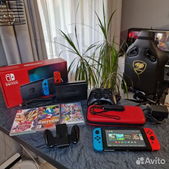 Nintendo switch rev 2 в идеале + 8 игр